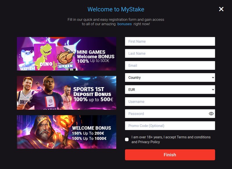 Image: What’s the quickest way to start playing at Mystake Casino?